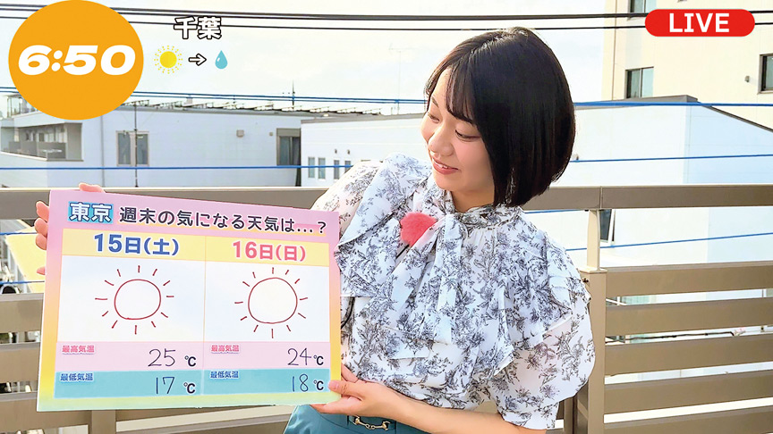 「【素人】地方局の美人キャスターがお天気中継中に恥ずかしい体験！清楚なお姉さんの赤面レポート」のサンプル画像1枚目