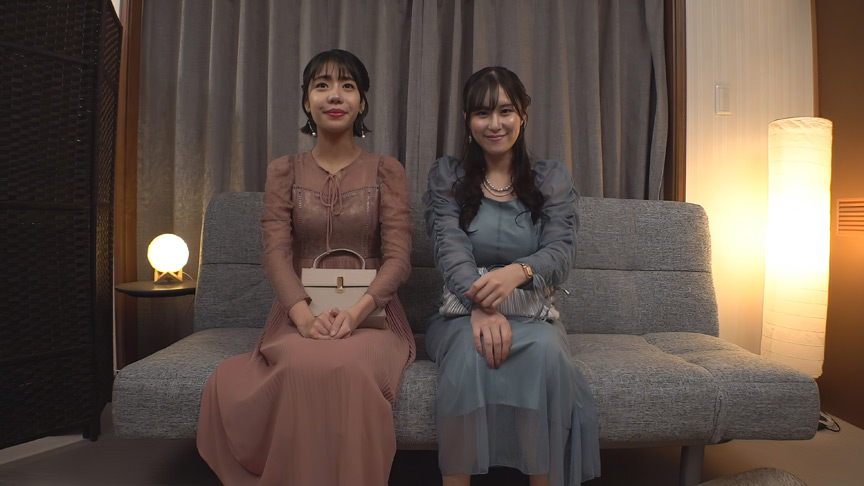 「【素人】梅田さん&雨宮さんの恥じらいエッチ体験!E★素人DX出演の美女2人が魅せる初撮り映像」のサンプル画像1枚目