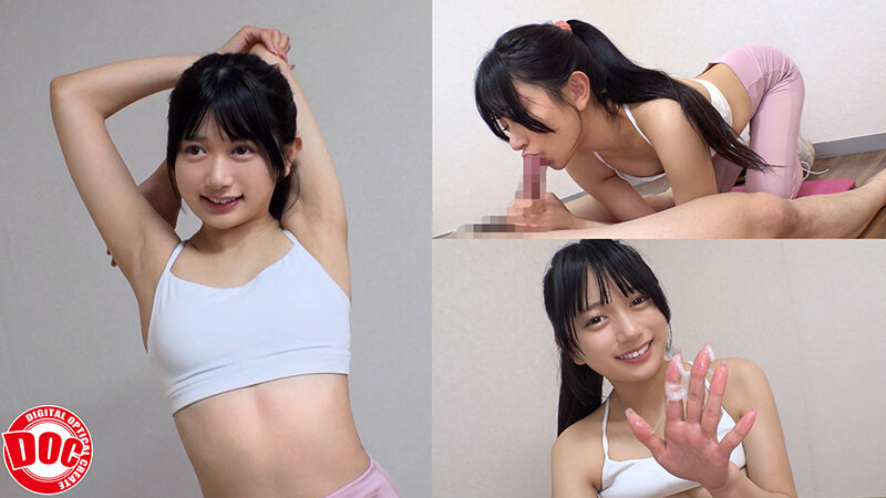 「【北岡果林・天羽りりか他】美少女インストラクターの密着手コキ＆フェラご奉仕！スレンダー美女の筋トレエッチ」のサンプル画像1枚目