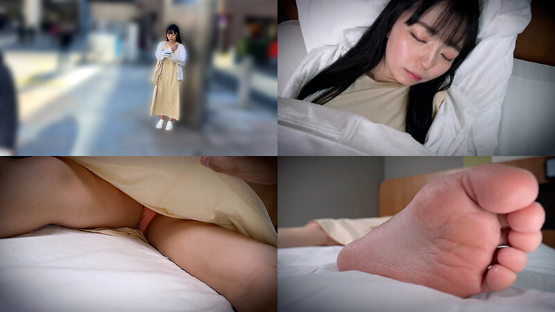 「【素人美少女】無防備に眠る妹系金髪美乳お姉さんに中出しハメ撮り盗撮プレイ」のサンプル画像1枚目