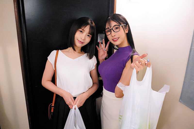 「天馬ゆい・小野坂ゆいかの巨乳美乳W痴女ハーレム3P!騎乗位&中出しで絡み合うほろ酔いセックス」のサムネイル