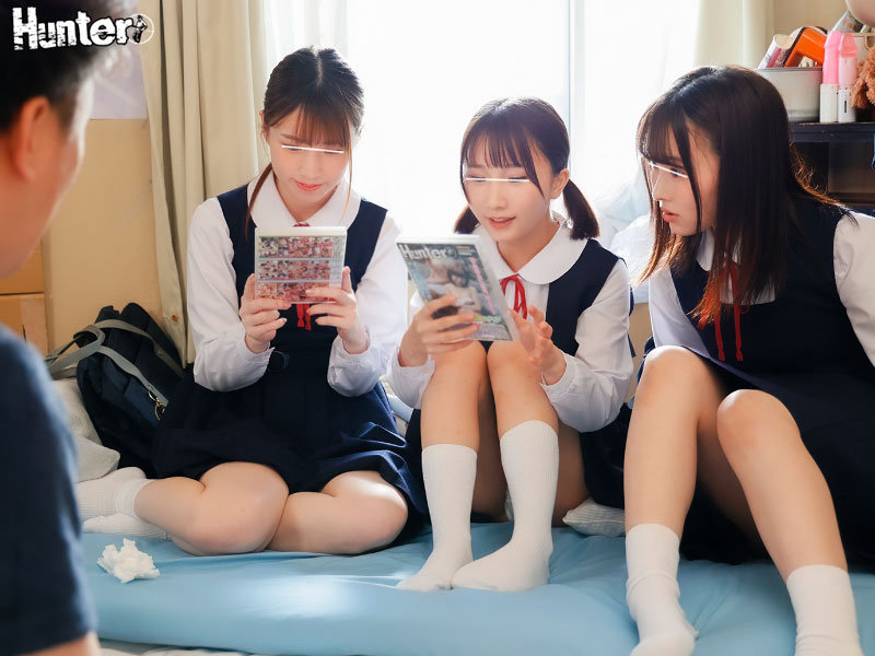 「【素人JK】体操着ブルマの女子校生と3P電マプレイ!近所の美少女たちと禁断の複数プレイ」のサンプル画像5枚目